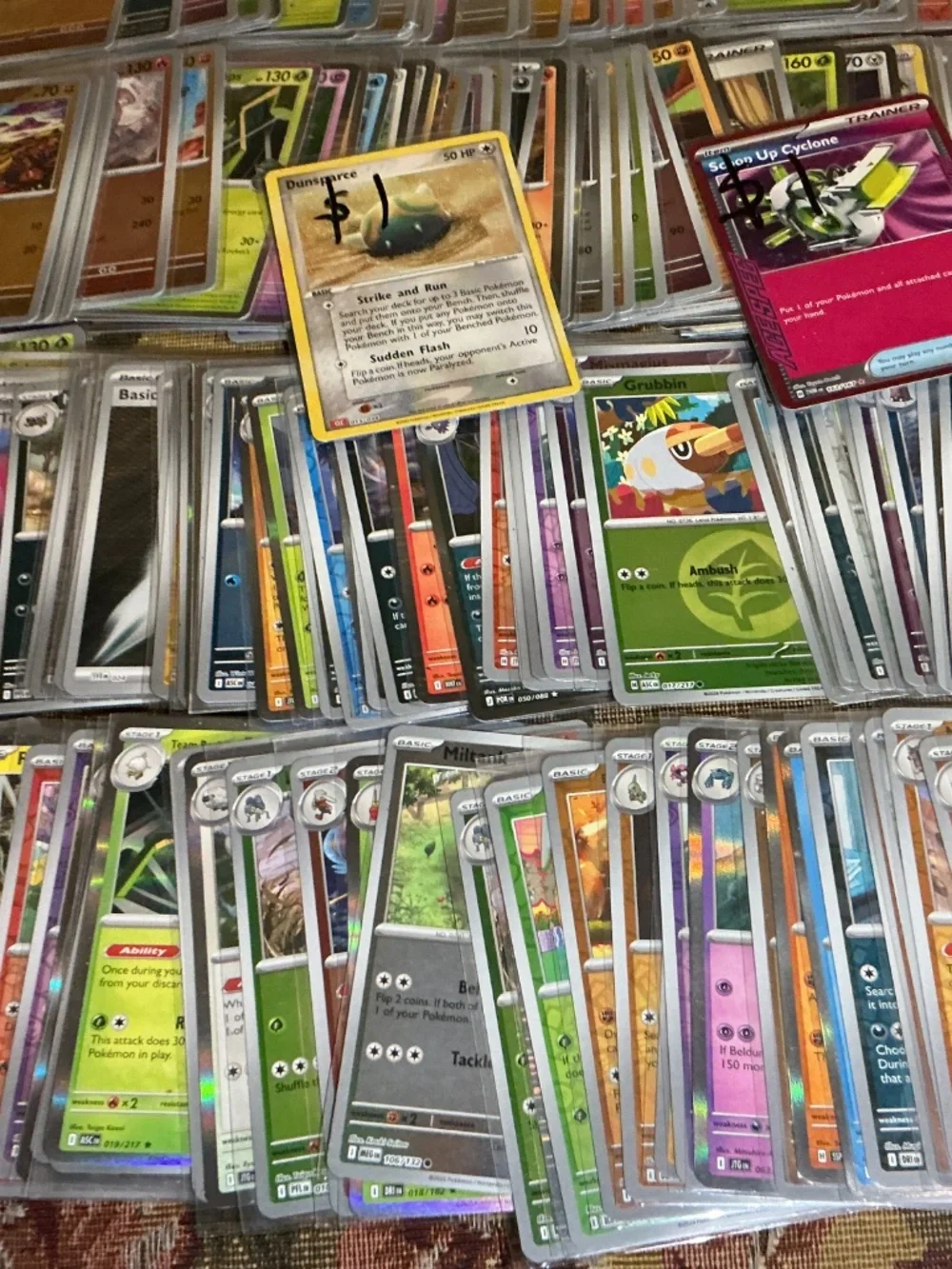 Pokemon Holo and reverse holo english card lot of 269 cards from 2020s